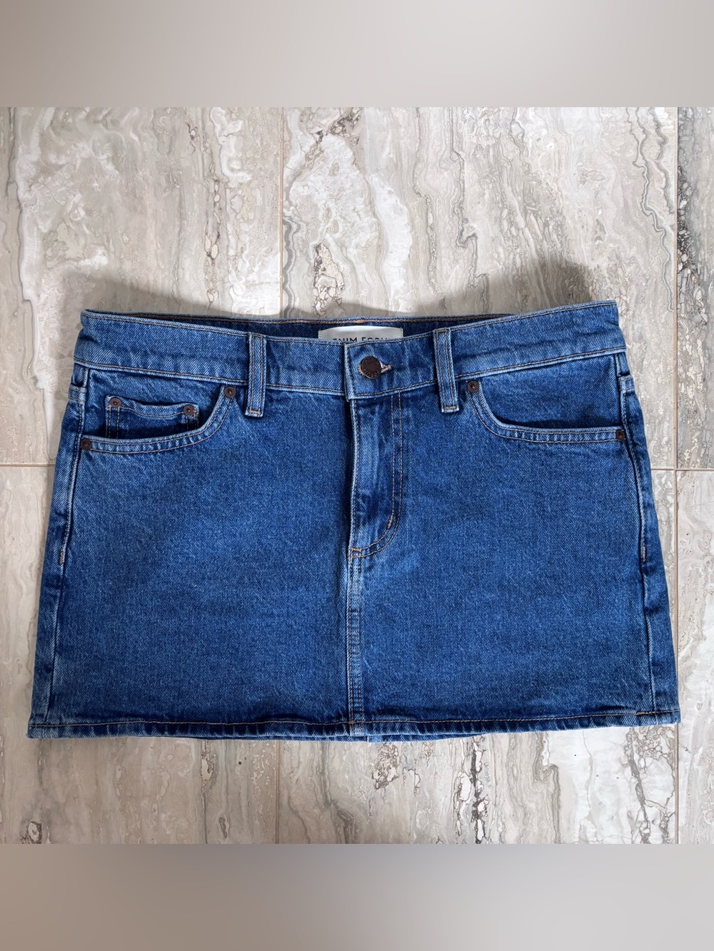 Aritzia Classic Blue Denim Mini Skirt